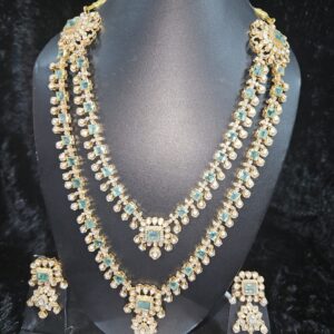 Royal Azure Two-Step Kundan Necklace Set
