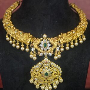 Antique Peacock Kante with Detachable Pendant