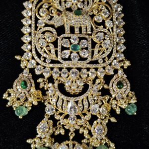 Elephant Motif Diamond & Emerald Pendant