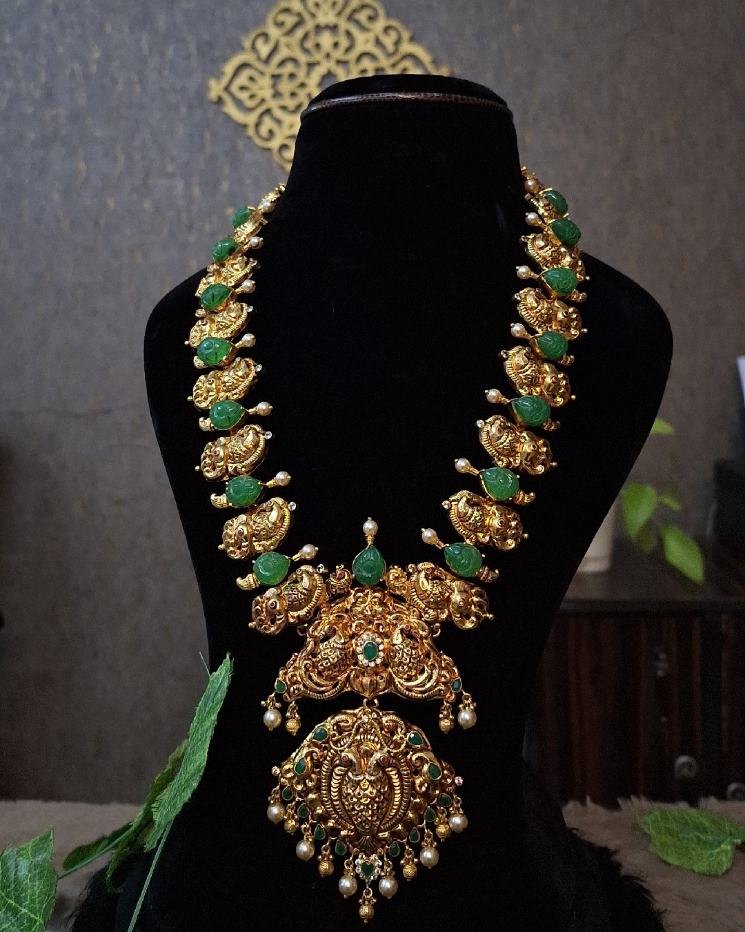 Emerald Peacock Heritage Necklace