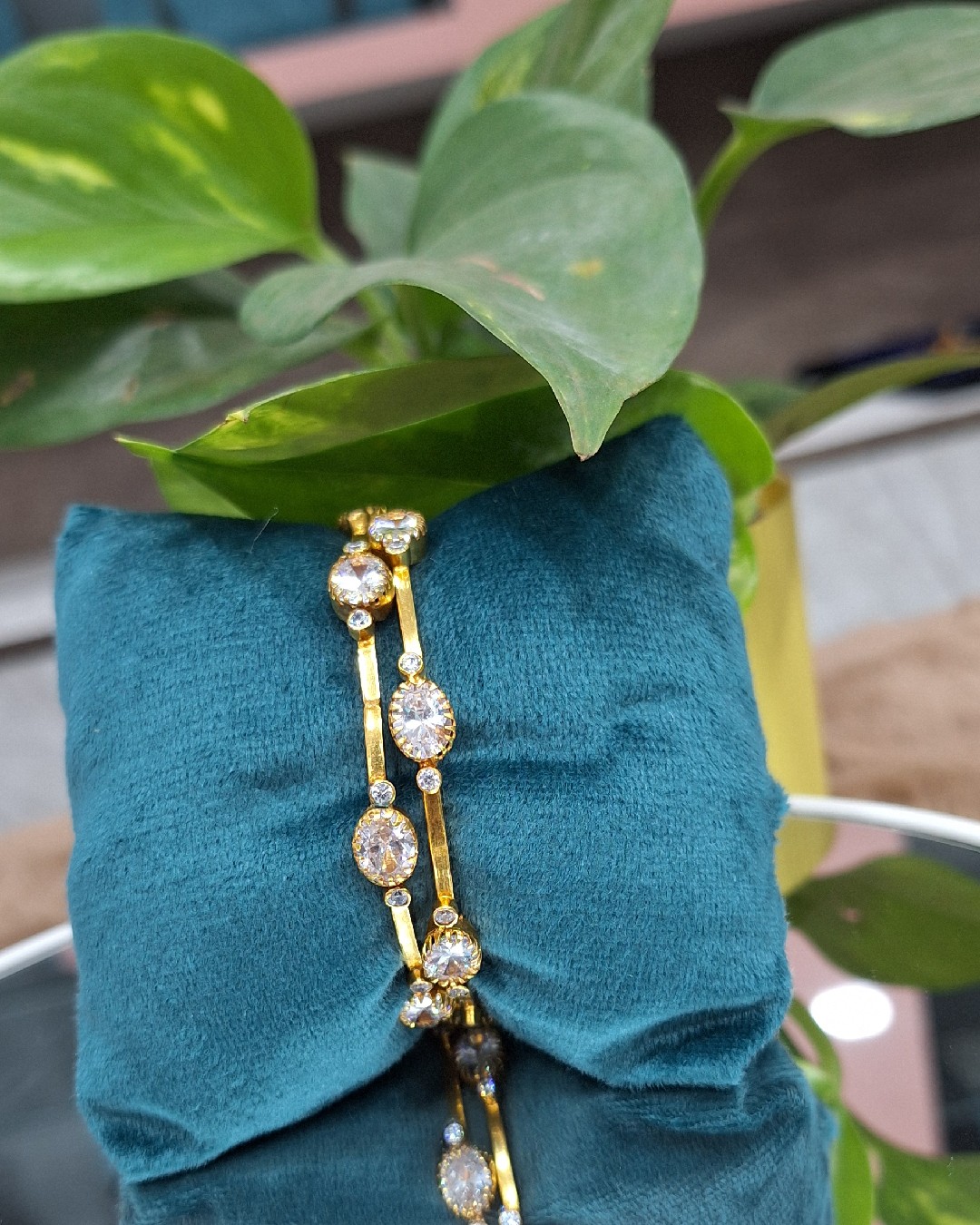 Duo Spark CZ Gold Bracelet