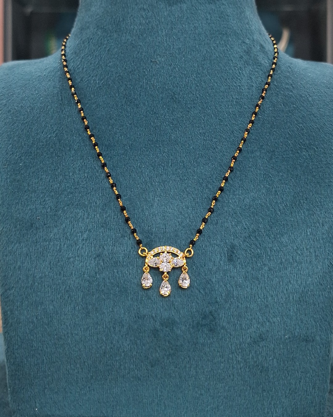 Celeste CZ Drop Mangalsutra Necklace