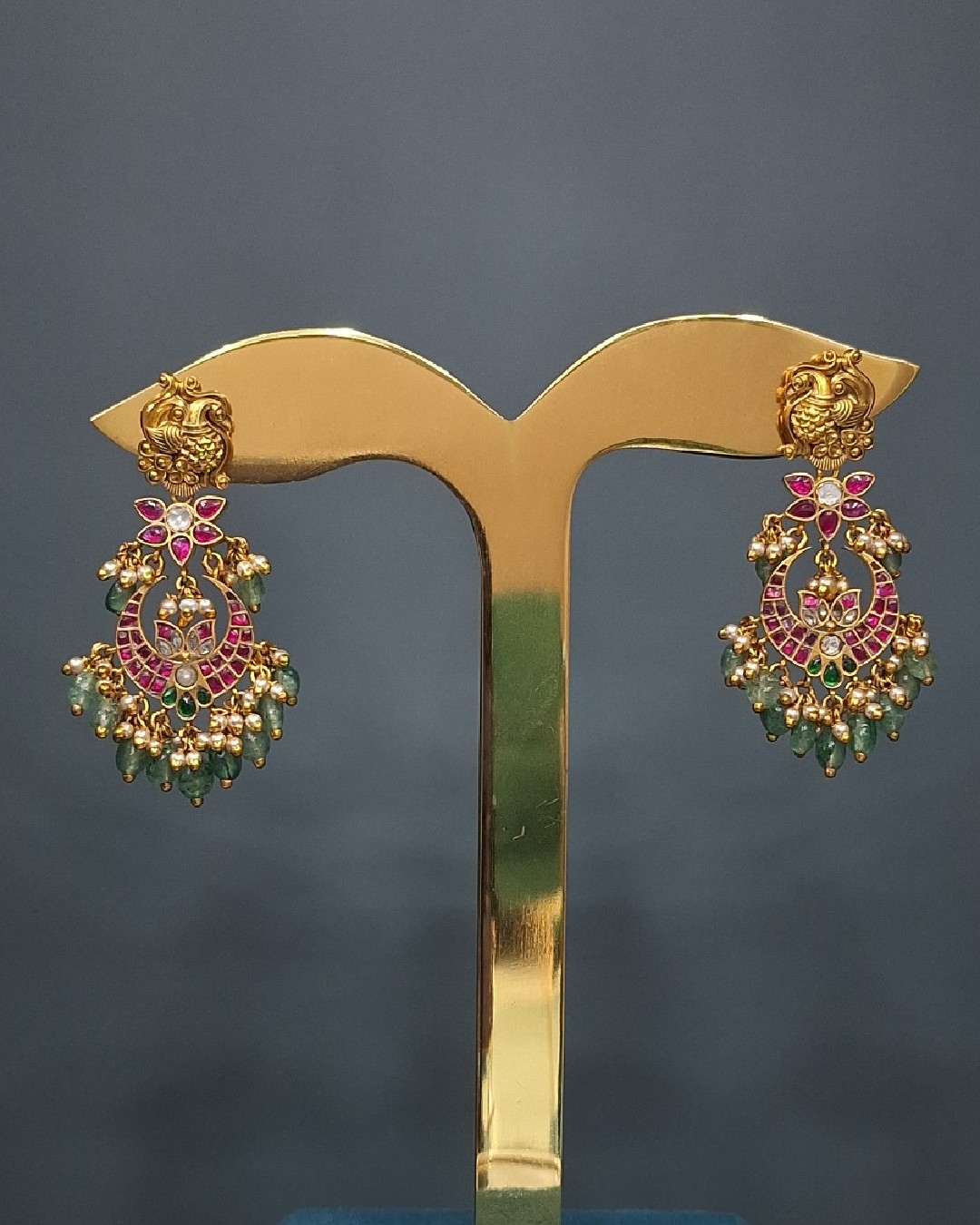 Kemp Peacock Chandbali Drop Earrings