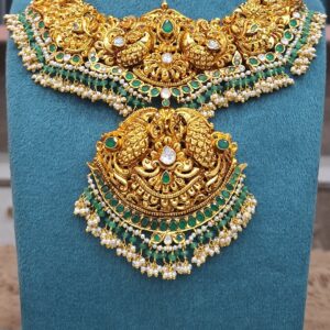 Antique Peacock Temple Necklace