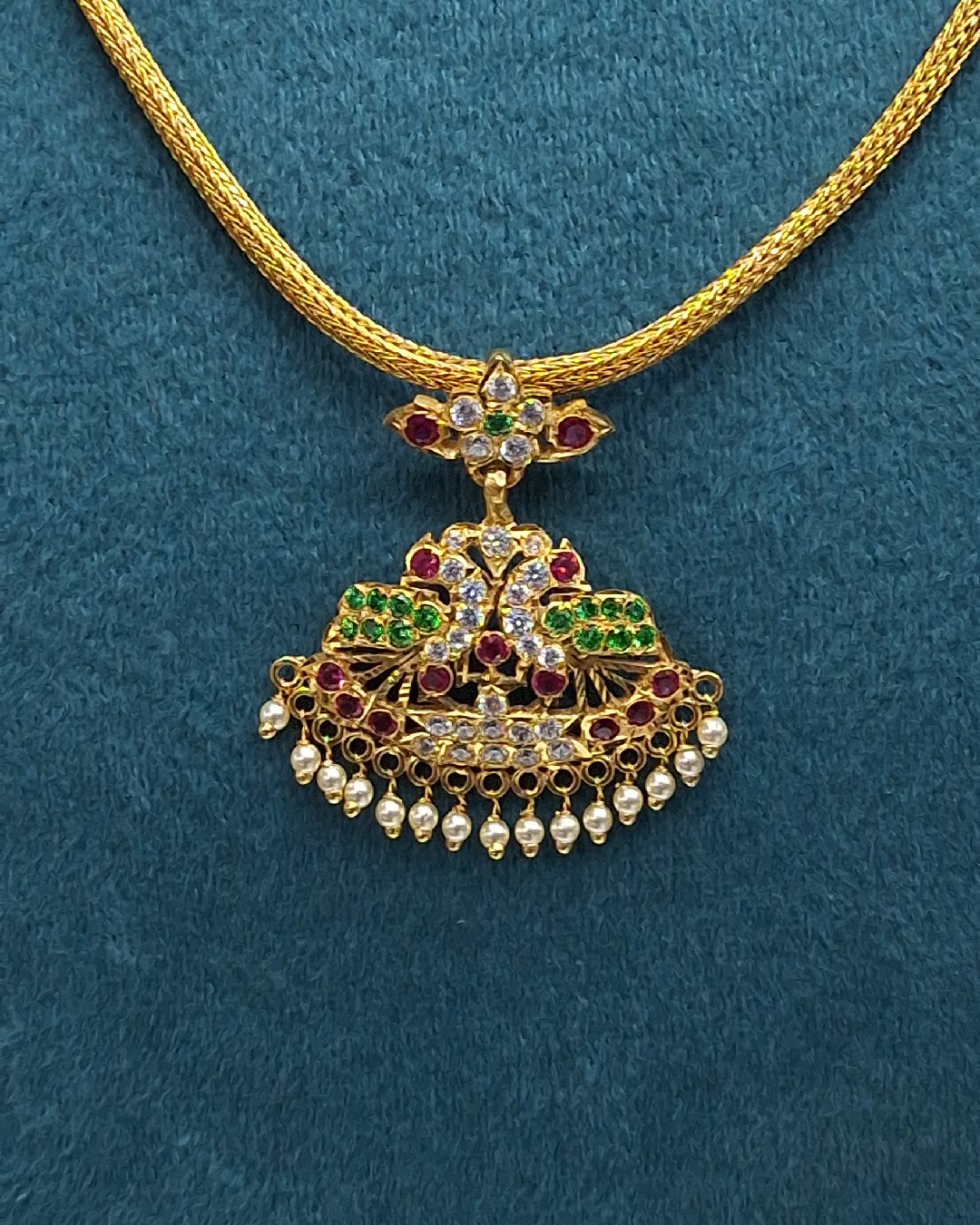 Mayura Pearl Drop Pathakam Pendent
