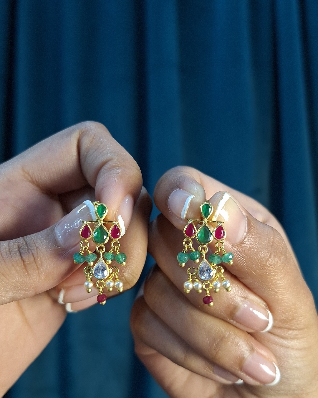 Emerald Ruby Earrings
