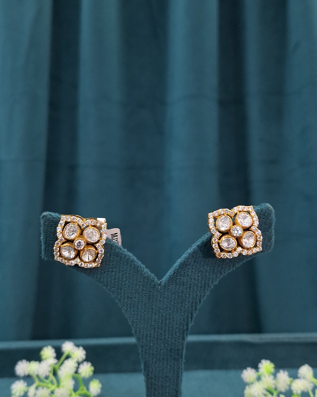 Royal Moissanite Square Stud