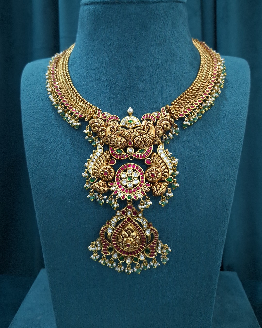 Aurelia Peacock Kundan Necklace