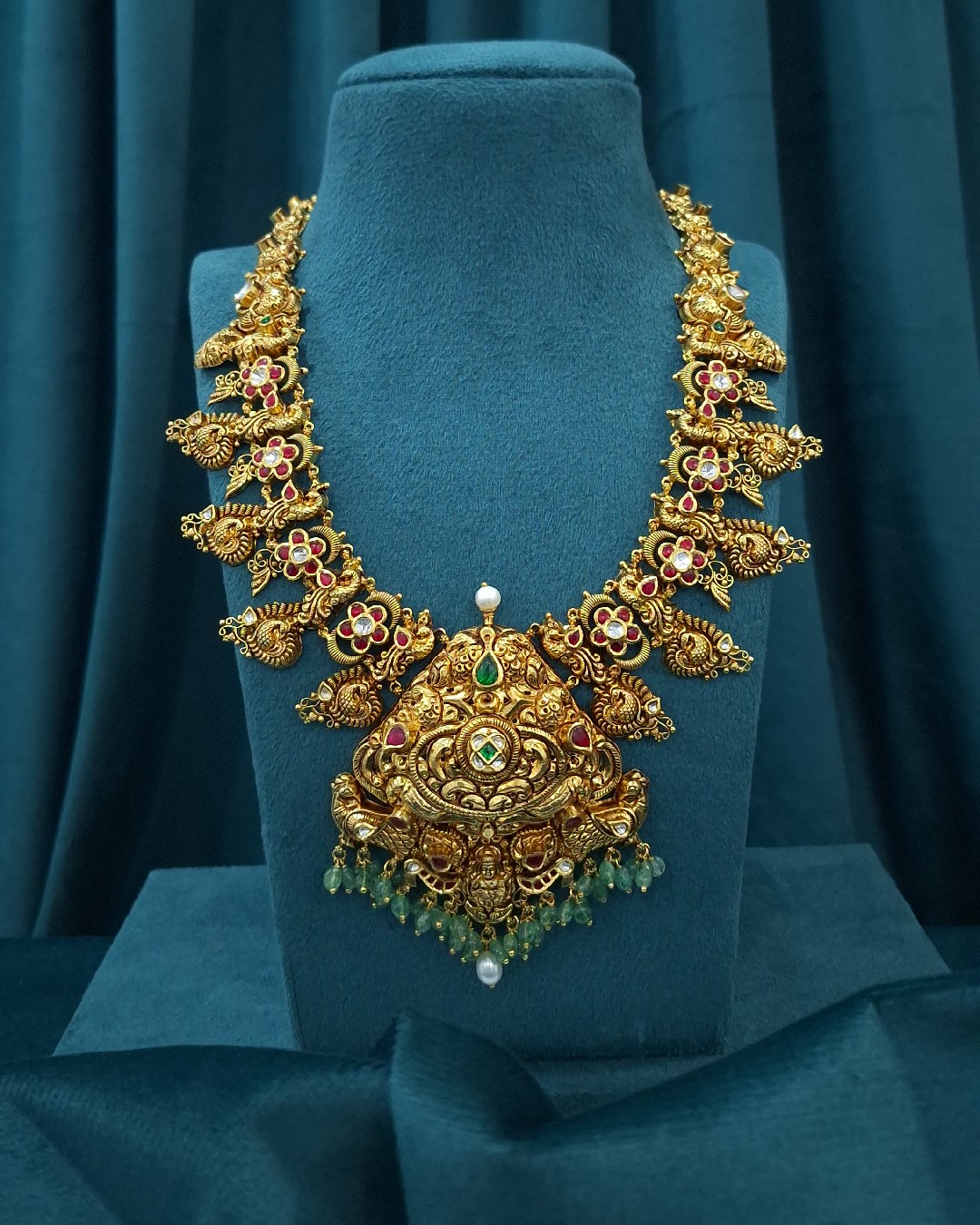 Lakshmi Peacock Nakshi Necklace