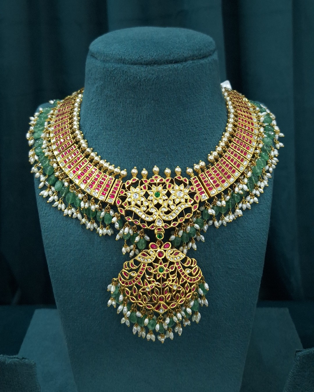 Jadau Kundan Red Stone Necklace