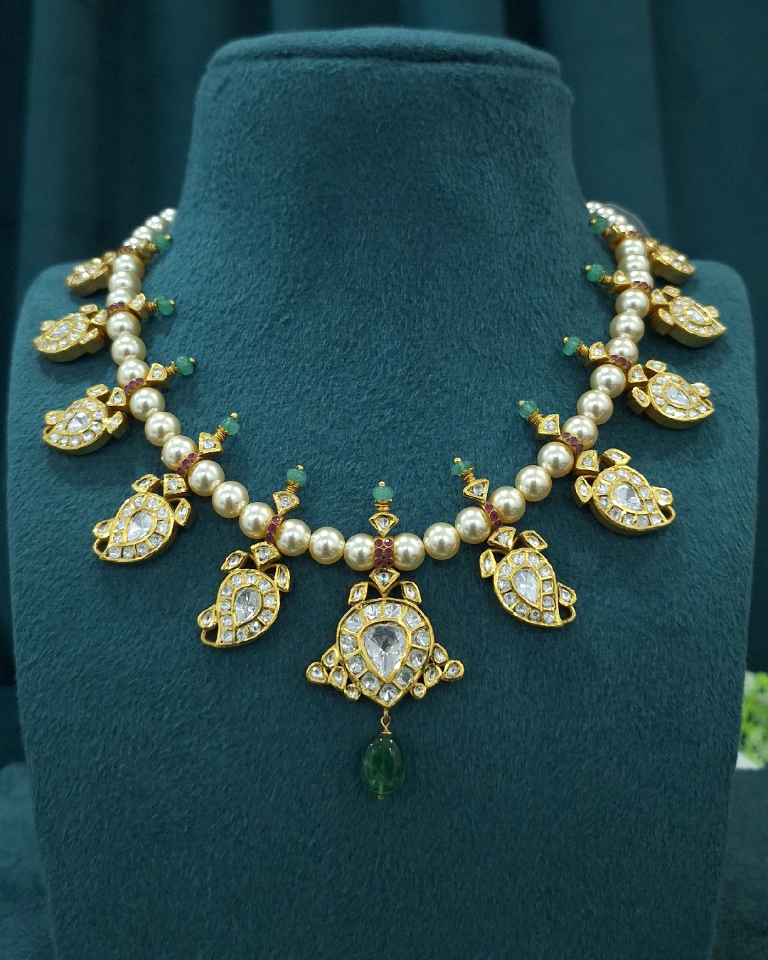 Kundan Mango Pearl Necklace