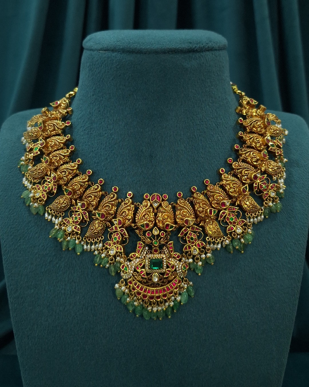 Kundan Peacock Nakshi Necklace