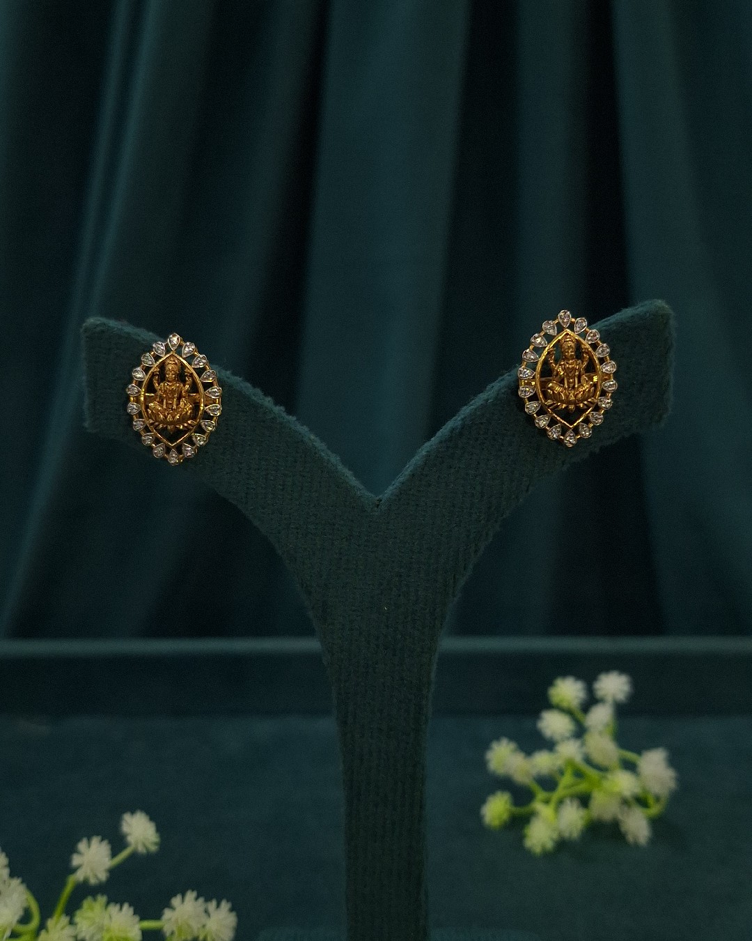 Lakshmi CZ Temple Studs