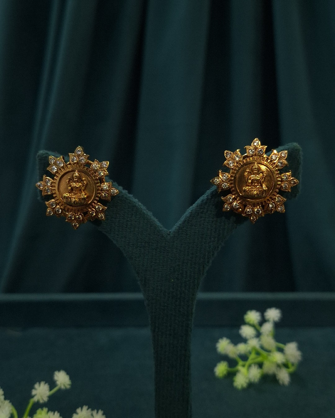 Lakshmi CZ Sunburst Studs