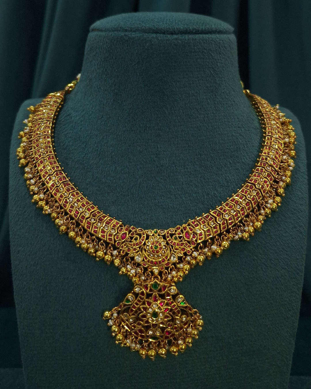 Kundan Gold Balls Necklace
