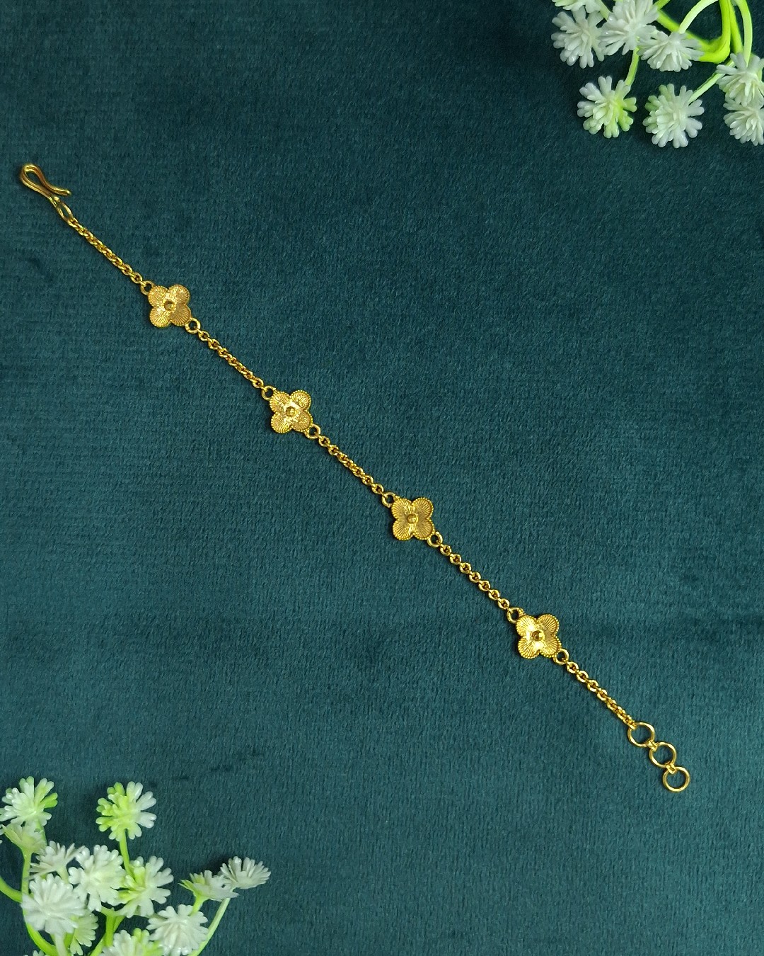 Floral Gold Sheet Bracelet