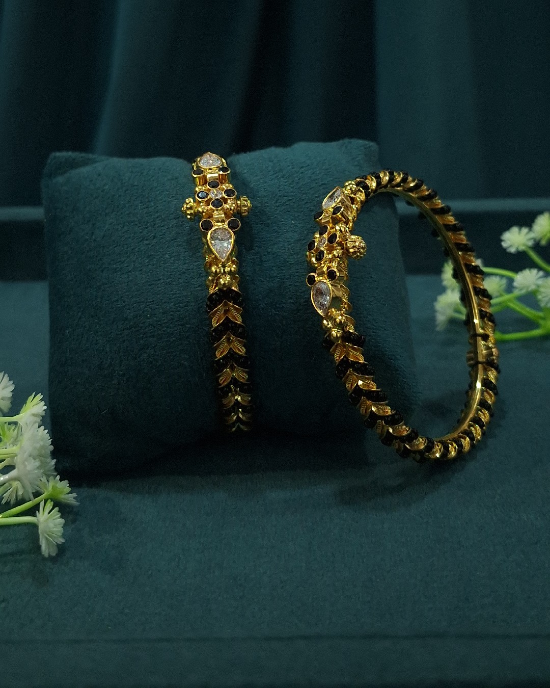 Braided Floral Bangles