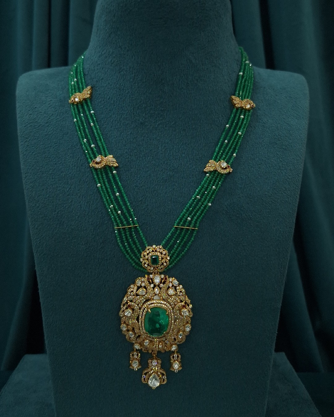 Russian Emerald Beads Necklace
