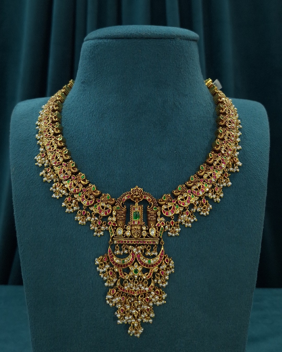 Venkateshwara Kundan Temple Necklace