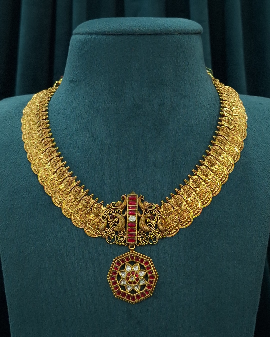 Short Kundan Kasu Necklace