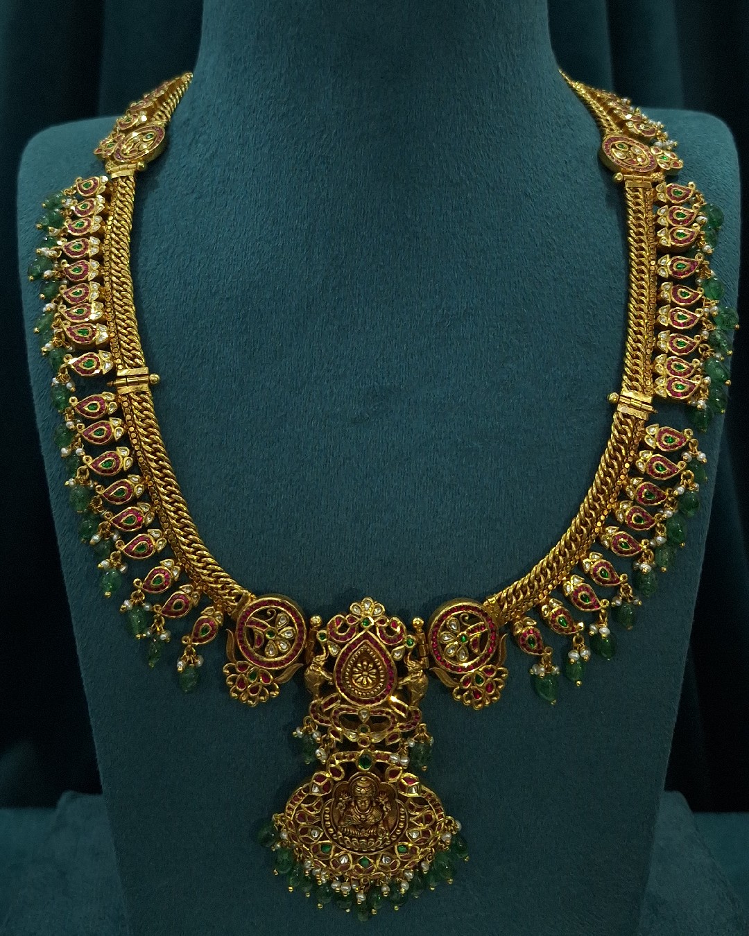 Long Kundan Jalebi Necklace