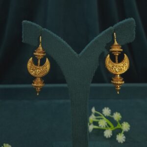 Antique Crescent Nakshi Earrings
